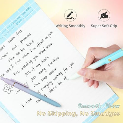 UIXJODO 6 Pcs Gel Pens 0.5mm Quick Dry Black Ink Pens Fine Point Smooth Writing Pens, Cute Office and School Supplies Gifts for Women Teacher Students (6 Pcs Ombre Gold) - color: 6 Pcs Ombre Gold