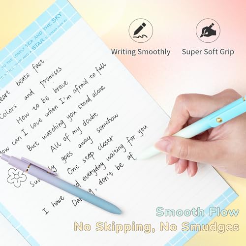 UIXJODO 12 Pcs Gel Pens 0.5mm Quick Dry Black Ink Pens Fine Point Smooth Writing Pens, Cute Office and School Supplies Gifts for Women Teacher Students (12 Pcs Ombre Gold) - color: 12 Pcs Ombre Gold