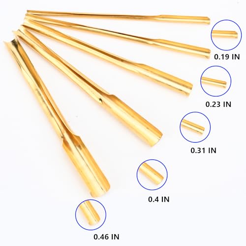 STPCTOU Brass Clay Hole Cutter Pottery Ceramic Punching Tools Slotting Sculpting Set Pottery Carving Tools Clay Modeling Tools Punching Tools Kids Pottery Clay Molding DIY Carving Crafts (5 Pcs)