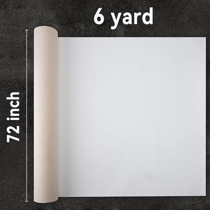 PHOENIX Professional Canvas Roll 72 Inch x 6 Yard (18 Feet) | 15 Oz. Heavyweight Primed Cotton, for Oil & Acrylic Painting, Ready-to-Use Unstretched Artist Canvas - size: 72 inch x 6 yard, style: 15 oz.