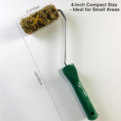 Natural Sea Sponge Mini Roller, 4 Inch - Art Paint Wall Texture Tool | Super Absorbent, Natural Texture | Ideal for Pros & DIY, Efficiently Creates Vivid Wall Patterns（MN488） - style: MN488
