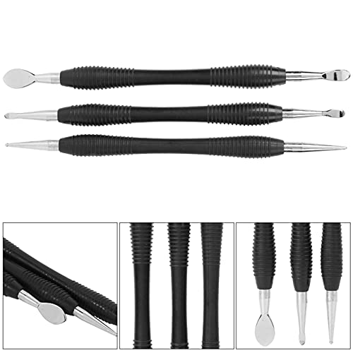 3PCs Carving Printing Tool Leather Craft Spoon Stylus Tool Set Kit Stationary Craft Collection Leather Carving Craft Kit