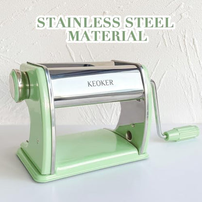 KEOKER Clay Press Machine, Polymer Clay Press Machine for Making Clay Earrings, Polymer Clay Tools, Polymer Clay Roller Machine - color: Avocado green