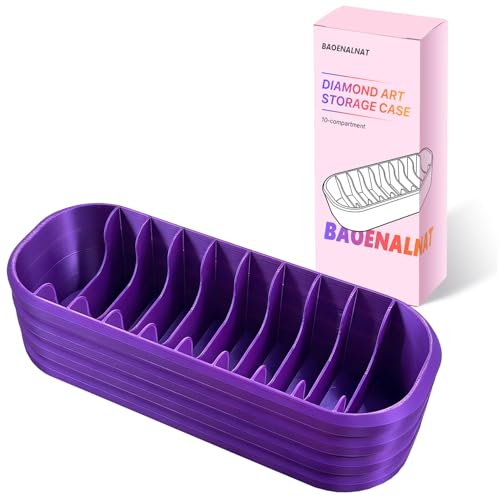 10-Compartment Diamond Art Storage Case: Organizer for Diamond Painting Tools & Accessories – Easy-to-Use, Space-Saving, Spill-Proof. Ideal Craft Enthusiast Gift (Color-7) - color: Color-7