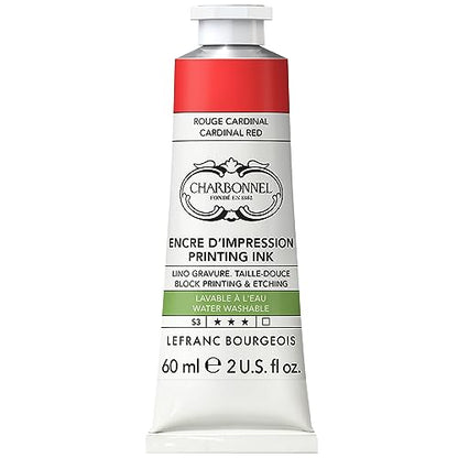 Lefranc Bourgeois Charbonnel Professional Printing Waterwashable Ink, 60ml (2-oz) Cardinal Red - color: Cardinal Red, style: 60ml (2-oz)
