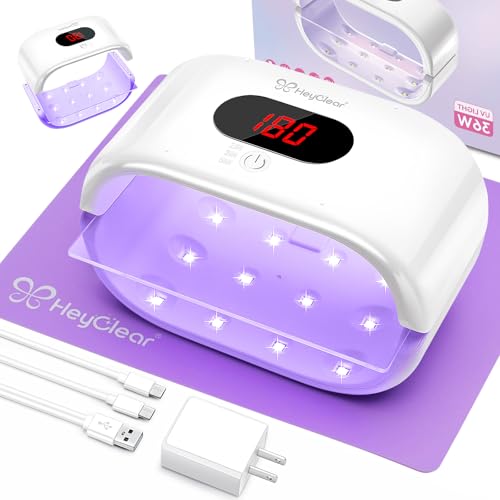 HeyClear UV Light for Resin, Large Double-Sided UV Lamp | 2-in-1 Detachable, Resin Fast Curing Machine with 360° Coverage for Resina Molds, DIY Crafts & Decor, Jewelry Making - color: White