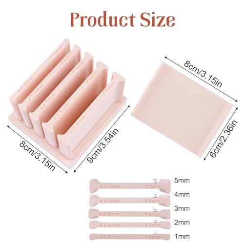 Polymer Clay Bead Roller Set, Clay Tube Hoop Roller Guide Clay Roller for Jewelry Crafts, Clay Rolling Strip Shape Maker,4.5/3.5/2.5/1.5/05mm - color: Style 2