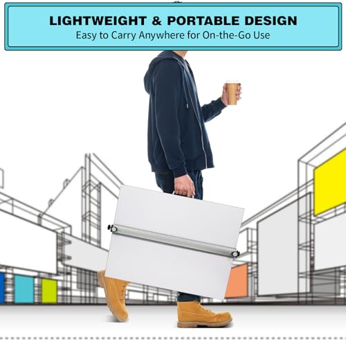 Portable Drafting Board, 20"X26" Professional Architecture Drafting Board, Tabletop Drawing Board with Ruler & Parallel Bar, Drafting Tools for Architects, Artists, Engineers, and Designers - size: 20" x 26"
