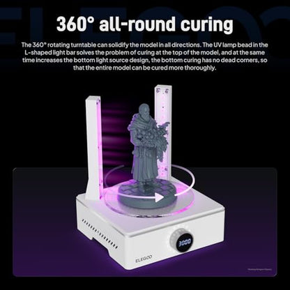 ELEGOO Mercury X Bundle, Wash and Cure Machine for Large Resin 3D Printed Models, Compatible with Saturn, Mars MSLA 3D Printers - style: Mercury X Bundle-M