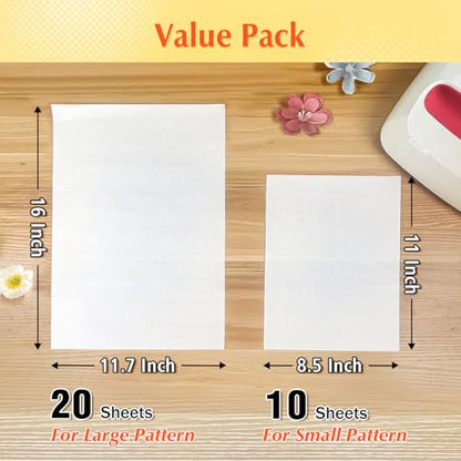 30 Pack PTFE Teflon Paper 16×11.7" 20 Sheets and Teflon Paper 8.5×11" 10 Sheets Mix Pack for Heat Press Heat Resistant Craft Mat,Sublimation Paper and Heat Transfer Paper Reusable - color: Teflon Paper, size: 11"×17" 20Sheets & 8.5"×11" 10Sheets