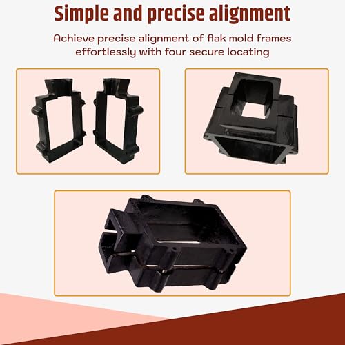 SIMOND STORE 4 PC - Casting Sand Mold - Cast Iron Casting Flask Mold - 4 Located Pins Sand Casting Kit Used as Jewelry Casting Molds, Metal Casting Molds & Pewter Casting Molds - size: 2 Part Flask Mold Pack OF (4)