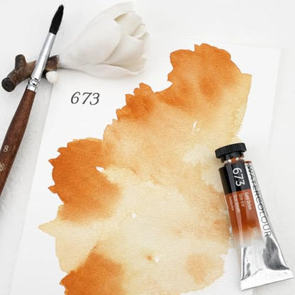 PHOENIX Professional Watercolor Paint Single Tube - 0.47 Fl Oz / 14ml - Gold Ochre - color: Gold Ochre, size: 0.47 Fl Oz (Pack of 1)