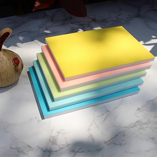 WOOXGEHM 5Pcs Rubber Stamp Carving Blocks, Soft, Nice Extensibility Colorful Carving Blocks, 5.9in Long 3.9in Wide Carving Blocks for DIY Printing Craft