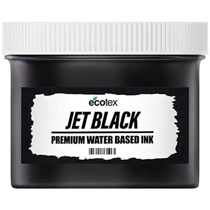 Ecotex® Screen Printing Ink Jet Black (Quart - 32oz.) - Water Based Jet Black Fabric Ink, Silk Screen Paint - Screen Print Direct®, USA Made - color: Jet Black, size: 32 fl oz