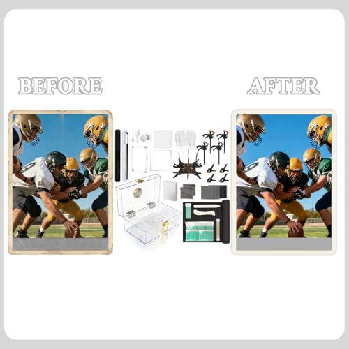 DEDC Card Cleaning Kit Flattening Restoration Repair Care Sport Card with Heat Pen, Acrylic Humidor and Accessories – Complete Solution for TCG Collectors and Enthusiasts Premium - style: DEDC PREMIUM