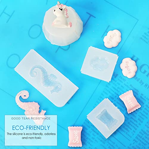 Liquid Silicone, Translucent Liquid Molding Silicone Set, Resin Epoxy Casting, Silicone Mold Maker for Casting Resins Molds, Candle Mould, 1:1 Ratio - color: 200g Set (A, B Each 100g) Mold Silicone