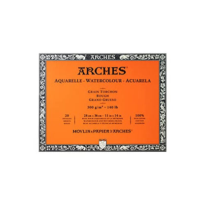 Arches Watercolor Paper Block, Rough, 11" x 14", 140 Pound - size: 11"x14", style: Rough