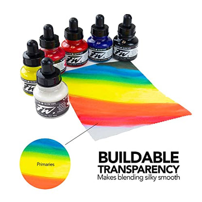 Daler-Rowney FW Acrylic Artists Ink, 180ml/6oz Plastic Bottle, Flame Red (D160181517)
