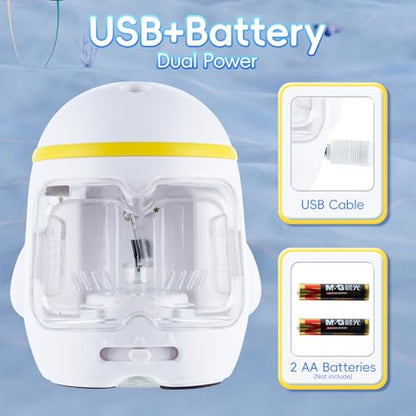 M&G Electric Pencil Sharpener, Portable Pencil Sharpener Battery/USB Dual Power Operated Sharpener for Pencils Kids Students Home Classroom School Office (Cute Bear) - color: White