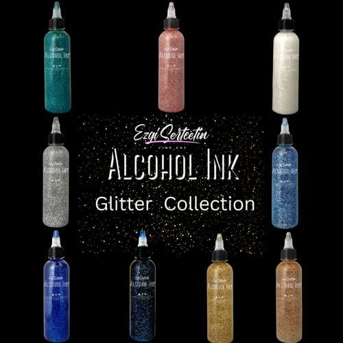 Premium Alcohol Ink|Metallic or Glitter Vibran (Glitter Baby Blue) - color: Glitter Baby Blue