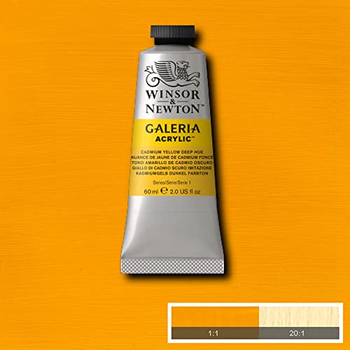 Winsor & Newton Galeria Acrylic Color, 60ml (2-oz) Tube, Cadmium Yellow Deep Hue - color: Cadmium Yellow Deep Hue, style: 2-oz Tube