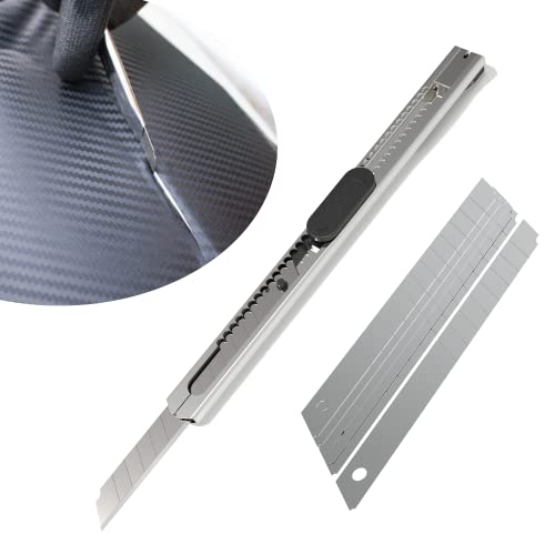 Spanno Vinyl Wrap Tool Kit Window Tint Kits for Window Film Installation, Include 7PCS Pro Tinting Stick Squeegee, Felt Squeegee, Vinyl Wrap Gloves, French Terry Cleaning Cloth and Utility Knife - color: Blue