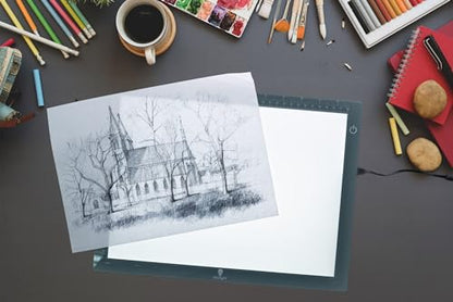 Ultra-Thin A4 LED Light Pad for Tracing & Drawing – Dimmable Brightness with Memory Function – Ideal for Artists, Designers & Crafters - style: Wafer1