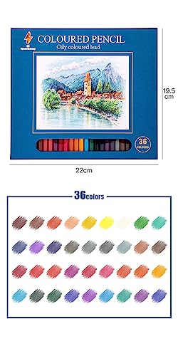Coloured Pencils Oil Base Professional Grade Vibrant Colour Lead Pre-Sharpened With Sharpener color pencil colored pens