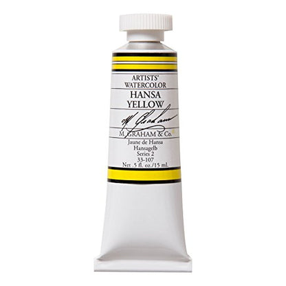 M. Graham 1/2-Ounce Tube Watercolor Paint, Hansa Yellow (33-107) - color: Hansa Yellow, style: .5 oz. (15 ml)