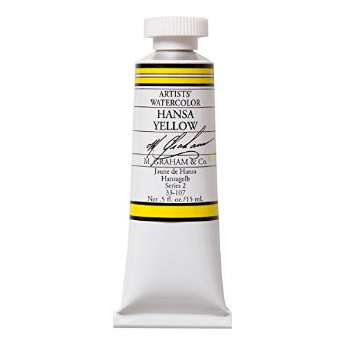 M. Graham 1/2-Ounce Tube Watercolor Paint, Hansa Yellow (33-107) - color: Hansa Yellow, style: .5 oz. (15 ml)
