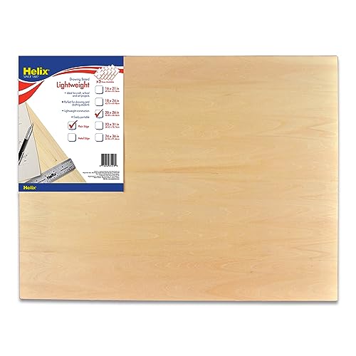 Maped - Helix Wooden Lightweight Drawing Board 20 x 26 Inch - Ideal for Students - Sketching Outdoors - Lightweight Design - Premium All-Wooden Drawing Boards are Super Light and Portable - size: 20"W x 26"H, style: Plain Edge