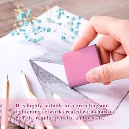 Smilo 8-Pack Pink Kneaded Erasers | Moldable & Dust-Free Putty Eraser | No Smudge Art Eraser with Case for Drawing - color: Pink