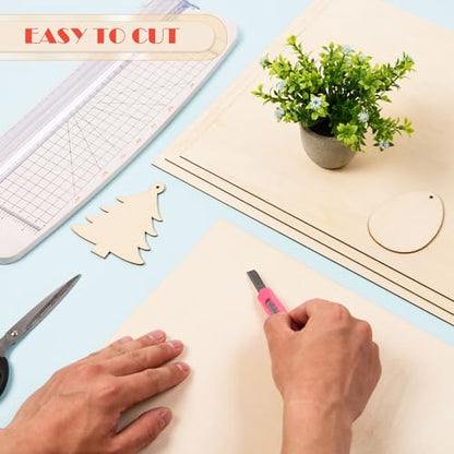 AWIZOM 12 Pack Basswood Sheets for Crafts-12 x 16 x 1/8 Inch- 3mm Thick Plywood Sheets with Smooth Surfaces Unfinished Wood Boards for Laser Cutting, Wood Burning, Architectural Models, Staining - size: 12 x 16 inch