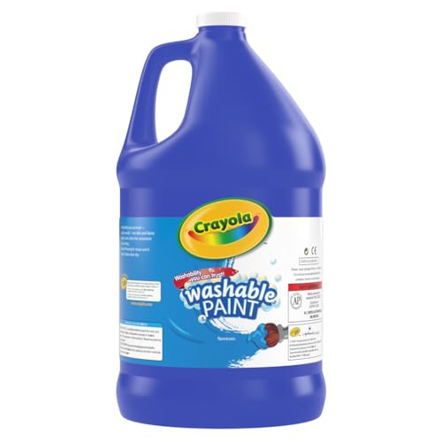 Crayola Washable Paint for Kids - Blue (1 Gallon), Kids Arts and Crafts Supplies, Non Toxic, Bulk - color: Blue