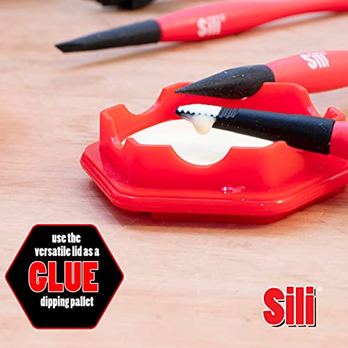 Sili Glue Brush Kit & Sili Tray with Roller, Reusable Small Brushes for Crafts, Arts & Hobby