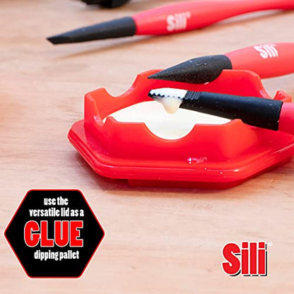Sili Glue Brush Kit & Sili Tray with Roller, Reusable Small Brushes for Crafts, Arts & Hobby
