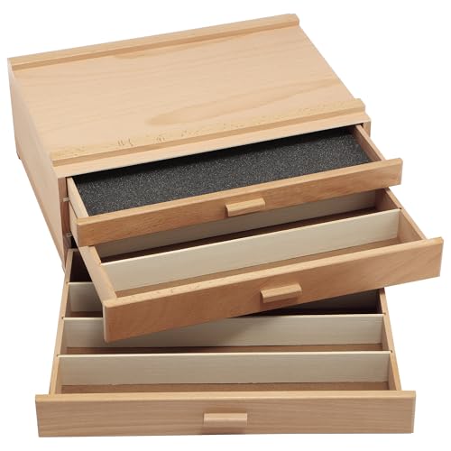 HG Art Concepts Artists Storage Chests - Premium Studio Organizer for Paint Tubes, Brushes, Pencils, Markers, & More! - 3 Drawer - size: 3 Drawer