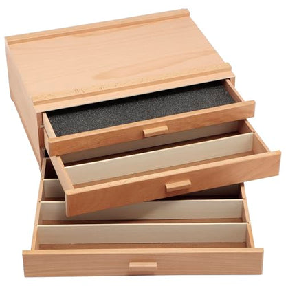 HG Art Concepts Artists Storage Chests - Premium Studio Organizer for Paint Tubes, Brushes, Pencils, Markers, & More! - 3 Drawer - size: 3 Drawer