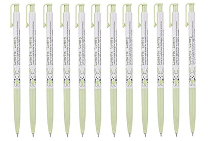 ZEESOON Xeno Lunatic Lunny 0.38mm Slim Ball Point Pen Dozen Box 12 Pcs, Made in Korea (Yellow Green 12pcs) - color: Yellow Green 12pcs