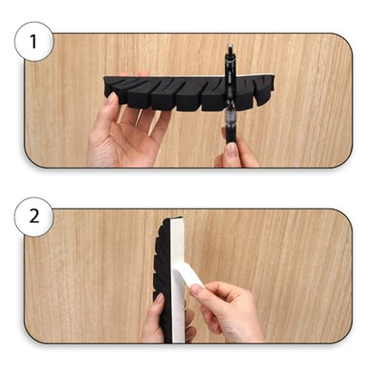 Paint Brush Holder Drying Rack, 2Pcs Multifunctional Pen Rack, Black