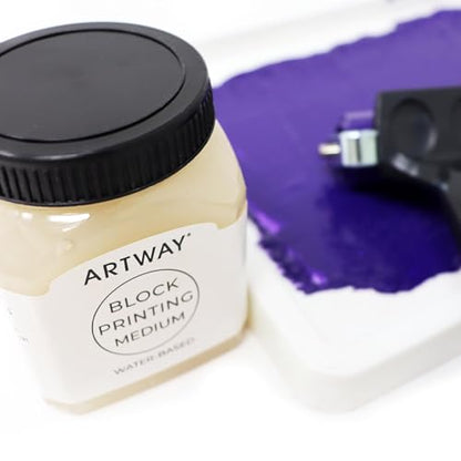 Artway Premium Block Printing Medium - 250ml - Ideal for Relief, Block and Lino Printmaking