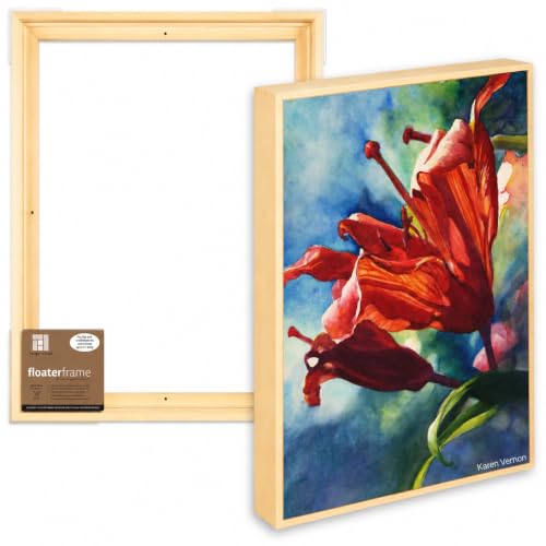 Ampersand Floaterframe for Wood Panels, 7/8 Inch Depth, Bold, 18x24 Inch, Maple (FBOLD781824M) - color: Maple, size: 18"x24"