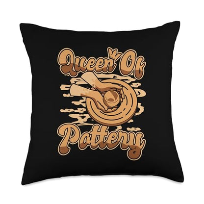 Professional Pottery Aprons Love Kit Tools Gifts Queen Pro Wheel Hobby Lover Pottery Throw Pillow, 18x18, Multicolor - size: 18x18
