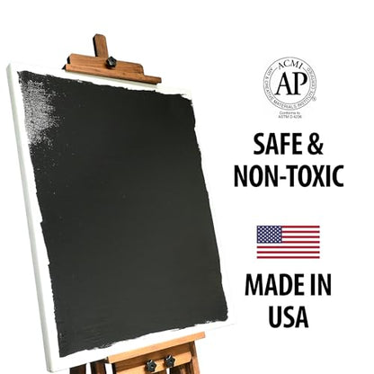 Handy Art Acrylic Gesso, 32 oz, Black, Primer for Canvas, Wood, & Artist Painting Surfaces, Enhances Acrylic Paint Adhesion, Low Viscosity, Thick Coverage, Certified Safe & AP Non-Toxic, Made in US - color: Black Gesso, size: 32 Fl Oz (Pack of 1)