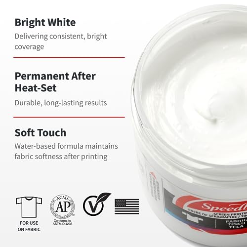 Speedball 046033, 46033, Fabric Screen Printing Ink, 128 Fl Oz. (Gallon), White - color: White, size: 128 fl oz