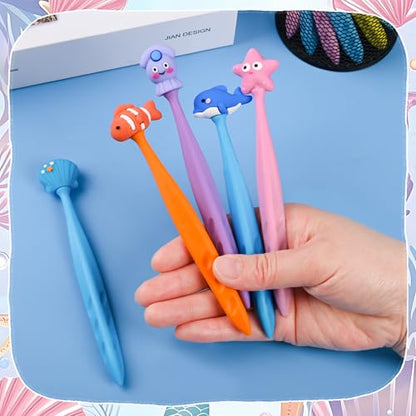 48 Pcs Cute Under the Sea Bobblehead Eraser for Pencils Kawaii Erasers Cute Supplies Fun Dolphins, Sea Lions, Whales, Seals Erasers Supplies Birthday Classroom Gifts - style: Ocean