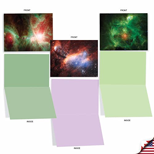 The Best Card Company - Box of 10 All Occasion Cards Blank (4 x 5.12 Inch) - Scenic Landscape Cards Assorted - Galacticards M3977 - style: Galacticards