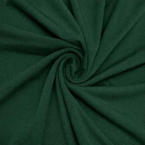 ITY Jersey Fabric | Spandex Knit | 2-Way Stretch | 95% Poly, 5% Spandex | Anti-Wrinkle, Breathable | 60" Wide | By the Yard | Apparel, Event Decor, Drapery (Hunter Green, 1 Yard) - color: Hunter Green, size: 1 Yard