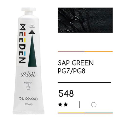 MEEDEN Artist Grade Oil Paint: Sap Green - 170ml/5.7oz Tube - Professional Art Paints for Canvas Painting - color: Sap Green, size: 5.7 Fl Oz (Pack of 1)