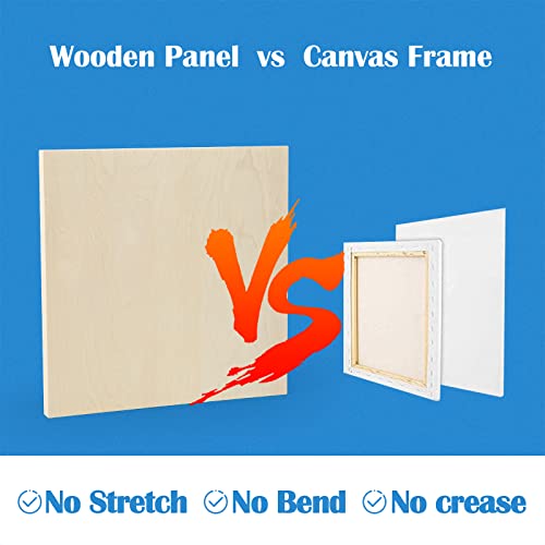 Falling in Art Unfinished Birch Wood Panels Kit for Painting, Wooden Canvas 2 Pack of 18 x18 Studio 3/4" Deep, Cradle Boards for Pouring, Art, Crafts, Burning and More - size: 18*18 2-pack